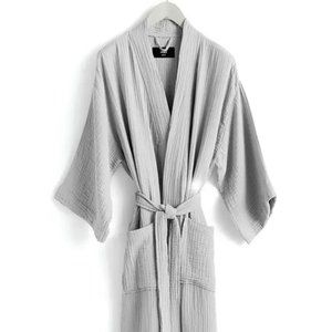 NWT HAY Crinkle Cotton Robe Grey